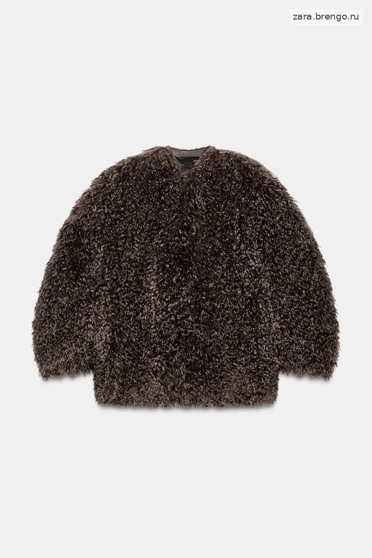 Пальто из искусственного меха коллекции zara woman
