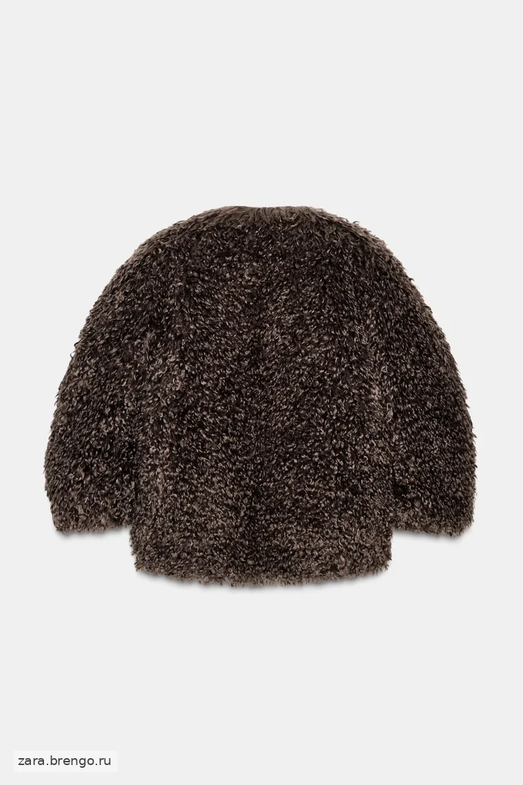 Пальто из искусственного меха коллекции zara woman