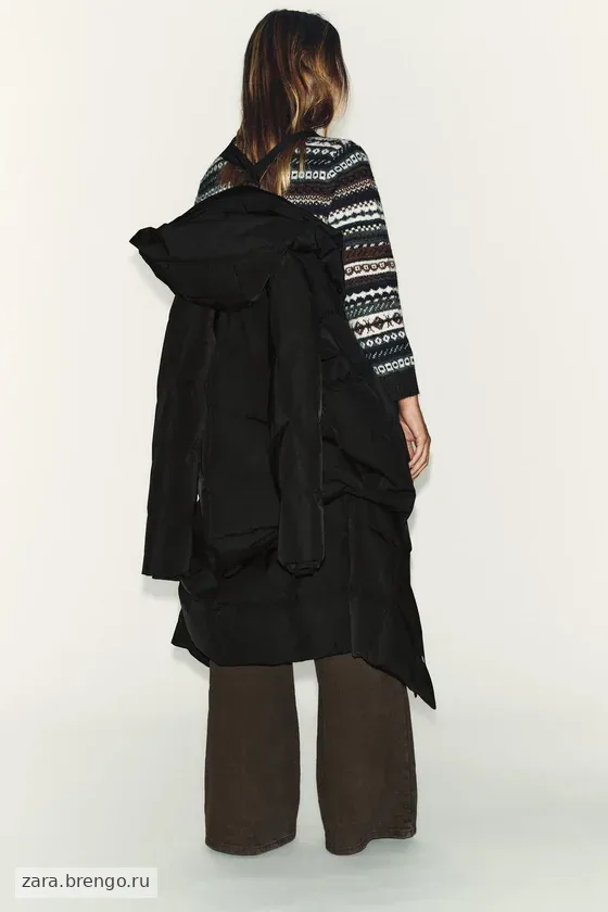 ДЛИННЫЙ ПУХОВИК С КАПЮШОНОМ  WINDPROOF