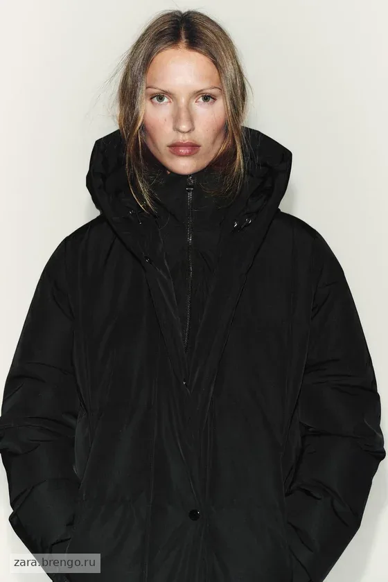 ДЛИННЫЙ ПУХОВИК С КАПЮШОНОМ  WINDPROOF