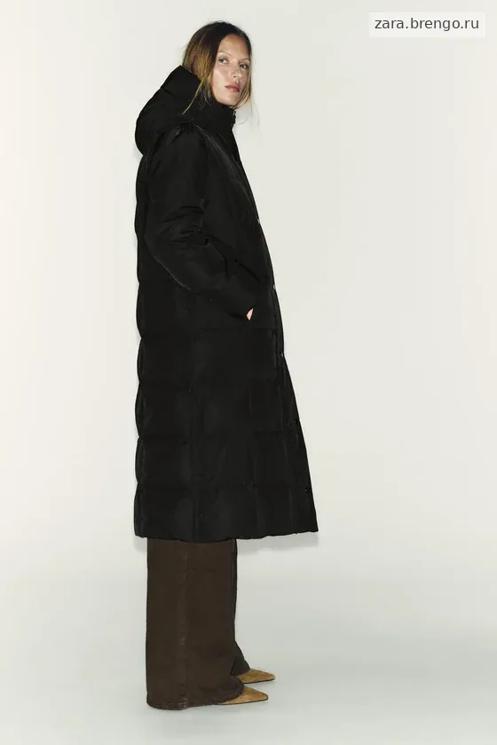 ДЛИННЫЙ ПУХОВИК С КАПЮШОНОМ  WINDPROOF