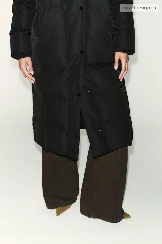 ДЛИННЫЙ ПУХОВИК С КАПЮШОНОМ  WINDPROOF