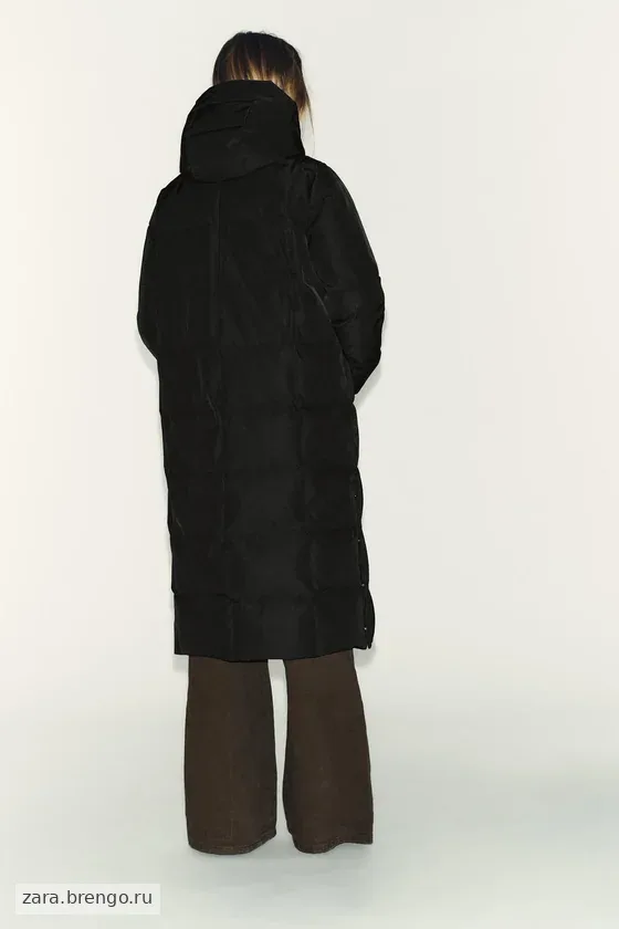 ДЛИННЫЙ ПУХОВИК С КАПЮШОНОМ  WINDPROOF
