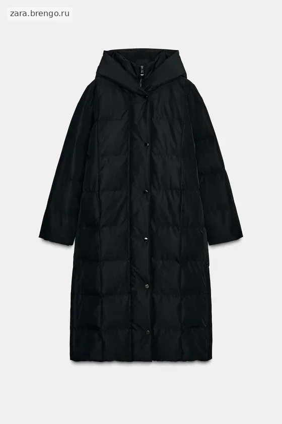ДЛИННЫЙ ПУХОВИК С КАПЮШОНОМ  WINDPROOF