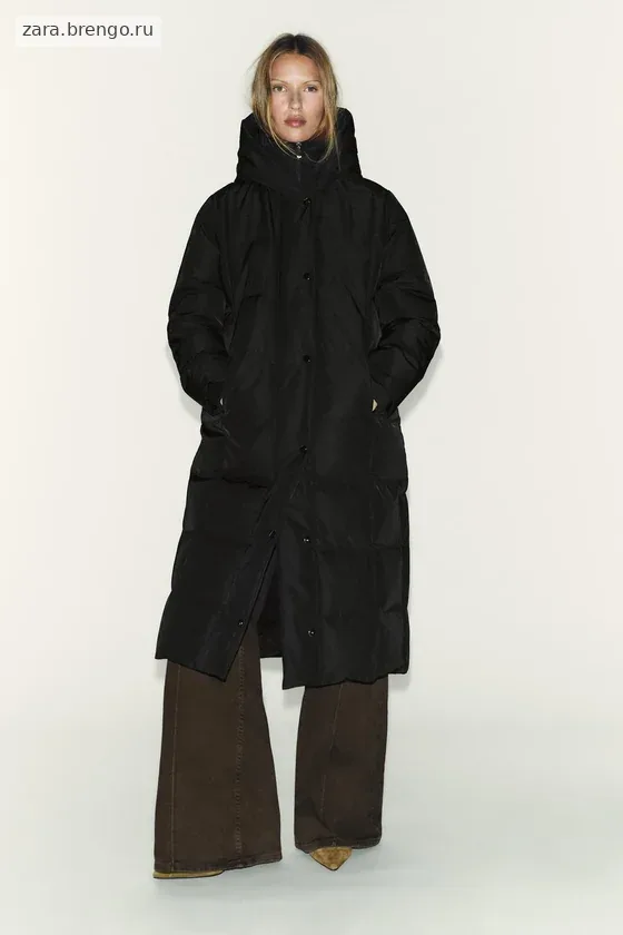 ДЛИННЫЙ ПУХОВИК С КАПЮШОНОМ  WINDPROOF