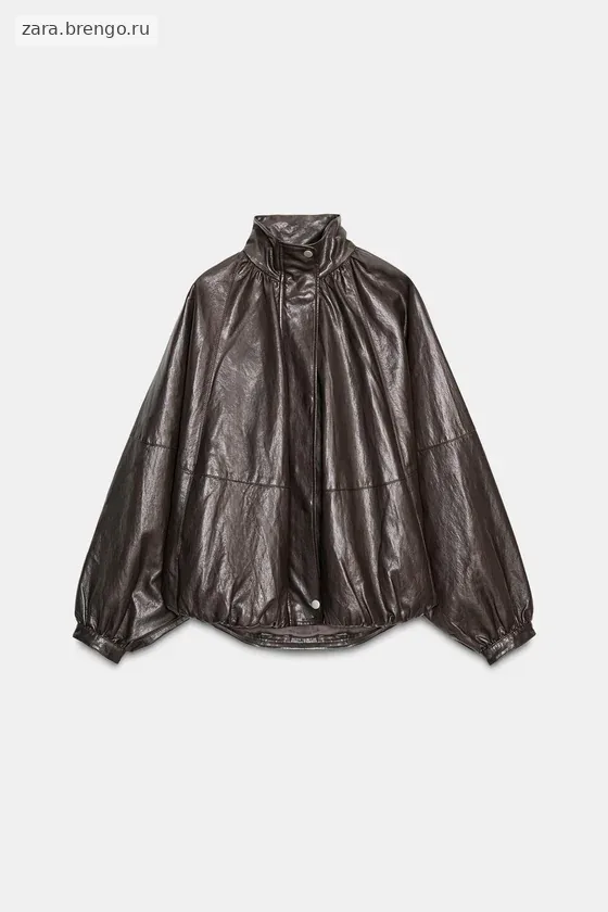 БОМБЕР ИЗ ИСКУССТВЕННОЙ КОЖИ — коллекция Zara «ZW»