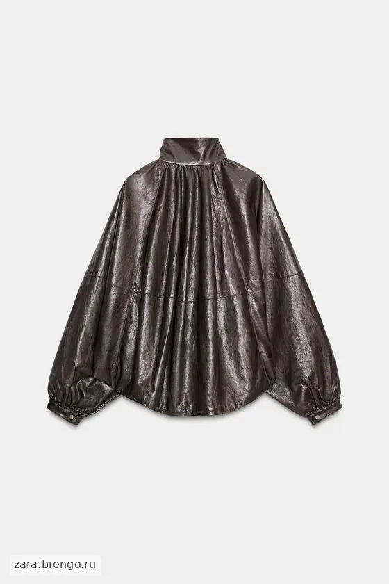 БОМБЕР ИЗ ИСКУССТВЕННОЙ КОЖИ — коллекция Zara «ZW»