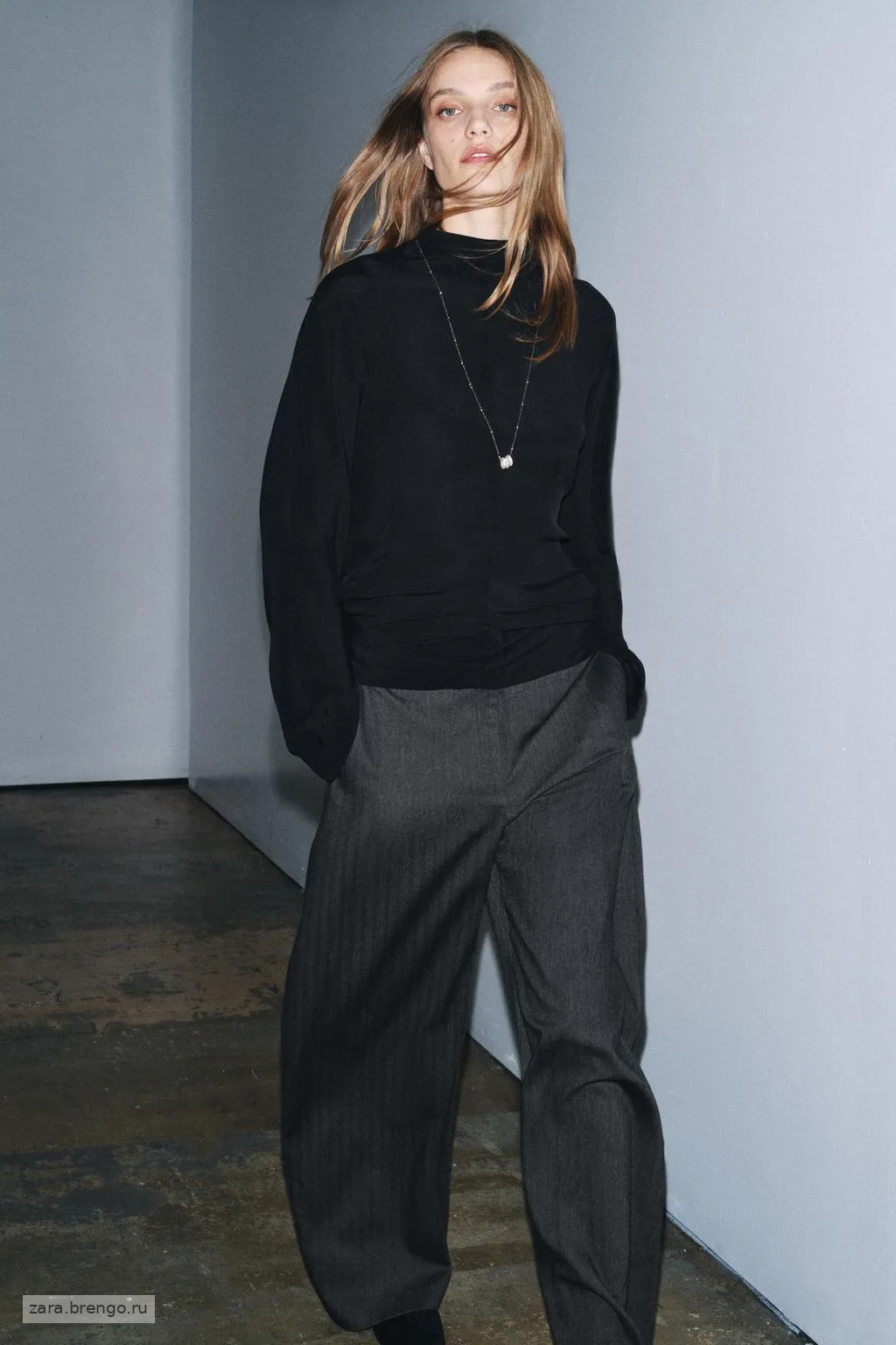 БЛУЗКА СВОБОДНОГО КРОЯ коллекция Zara «ZW»