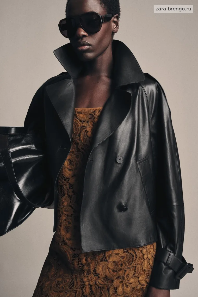 Кожаная куртка Zara «ZW» 