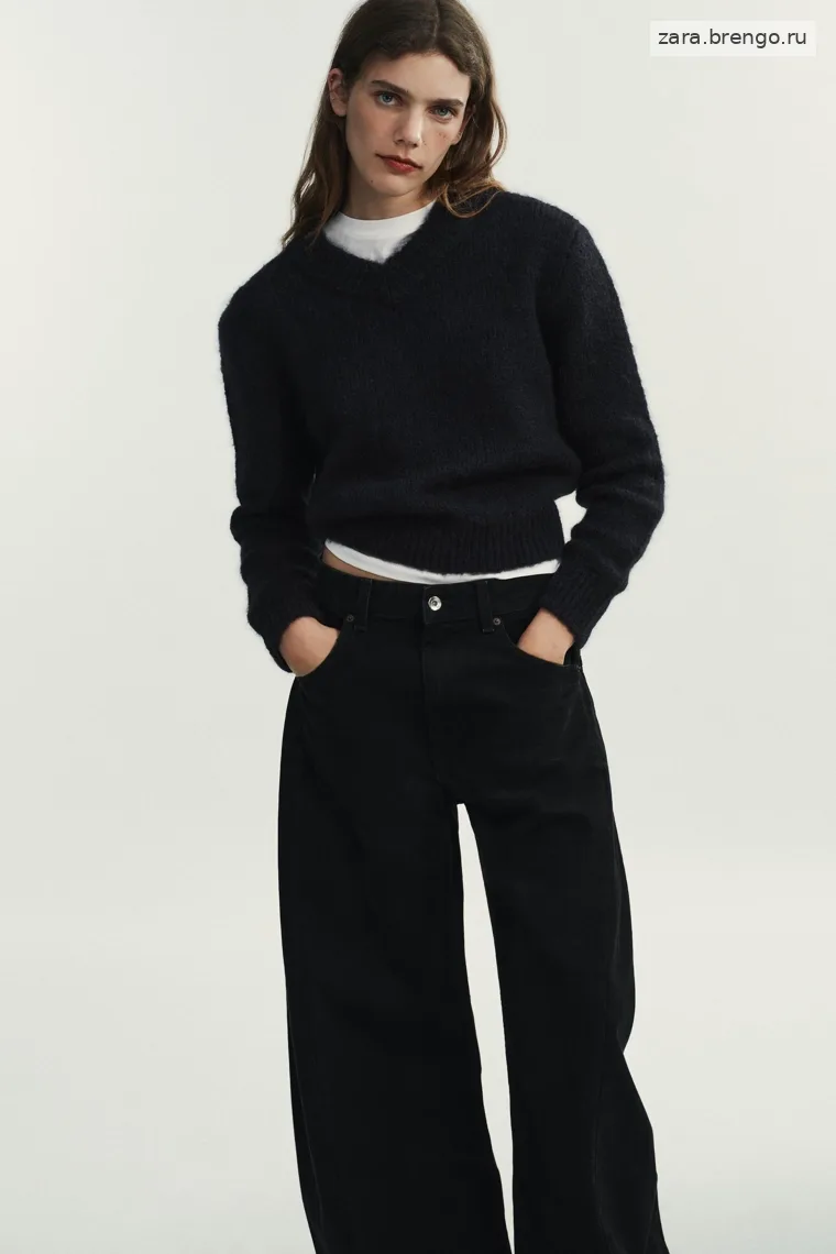 Джинсы средней посадки oversize trf