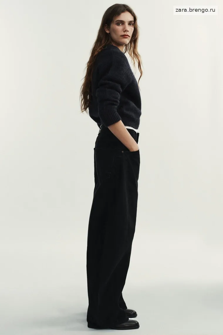 Джинсы средней посадки oversize trf