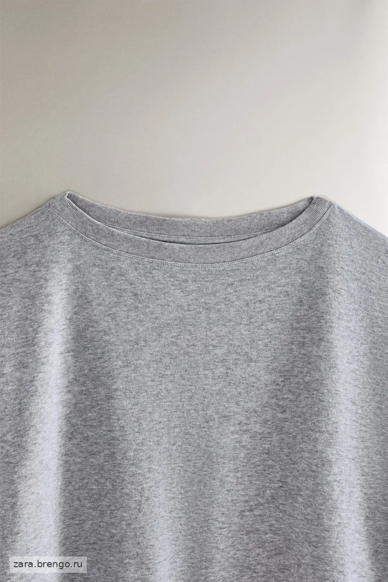Толстовка из хлопка с деталями на горловине zara
