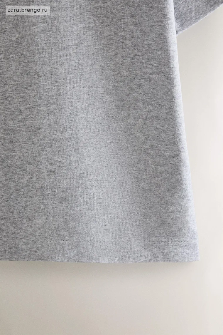 Футболка из хлопка с короткими рукавами zara
