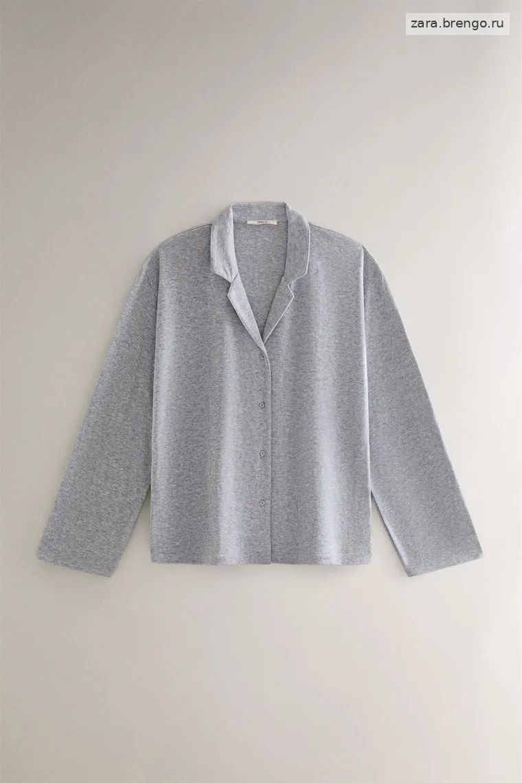 Рубашка из хлопка с длинным рукавом zara