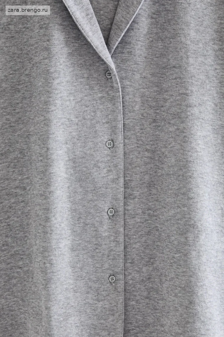 Рубашка из хлопка с длинным рукавом zara