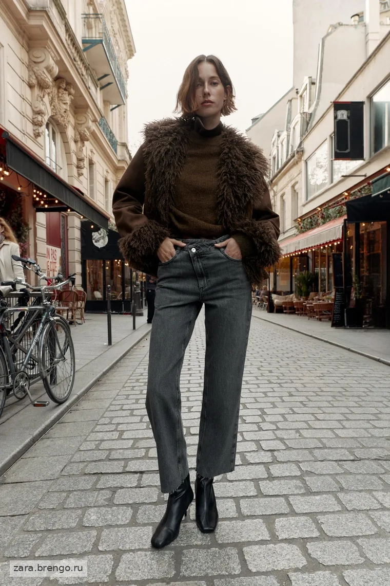 Джинсы с высокой посадкой z1975 straight cross-over waist