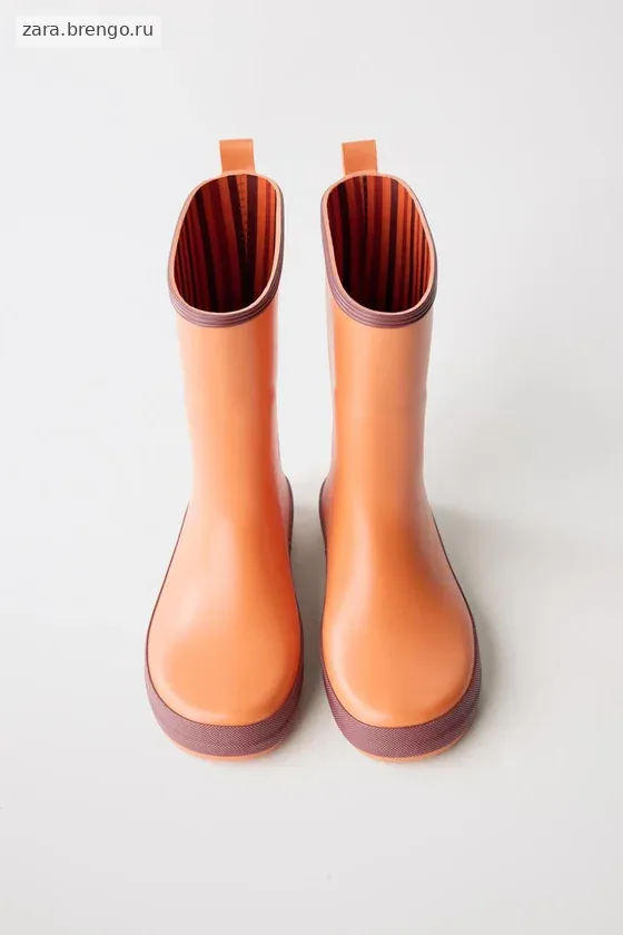 Резиновые сапоги с блоком цветов zara