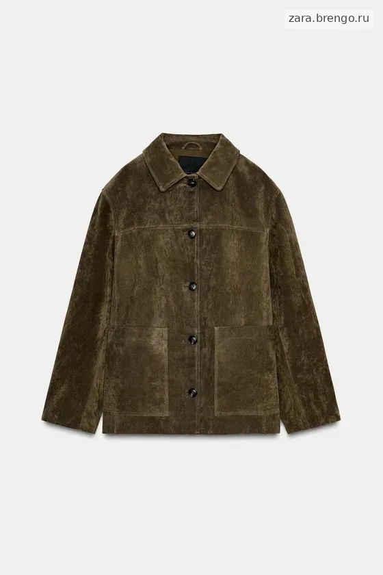 КУРТКА ИЗ ЗАМШИ С КАРМАНАМИ — коллекция Zara «ZW» 