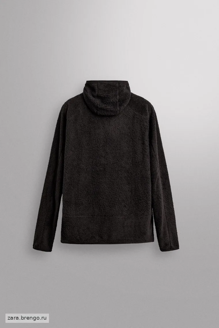 Худи с эффектом искусственного меха для активного отдыха на лыжах zara