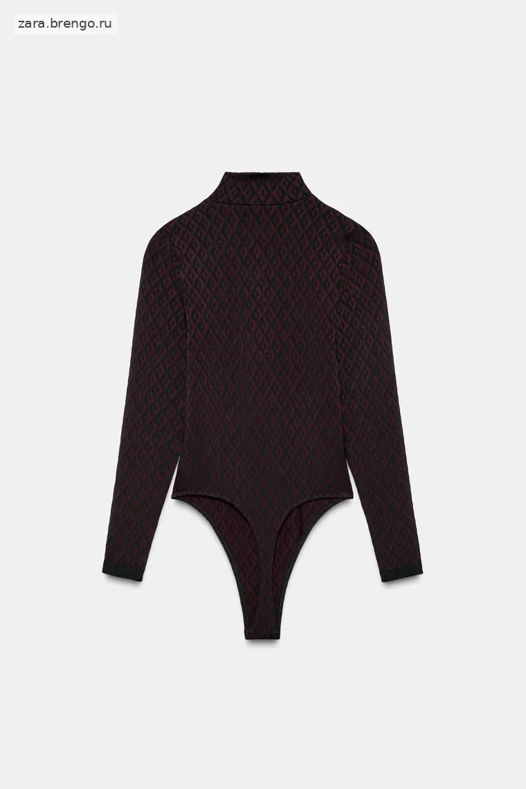 Боди безшовное для активного отдыха с технологией джаккард zara