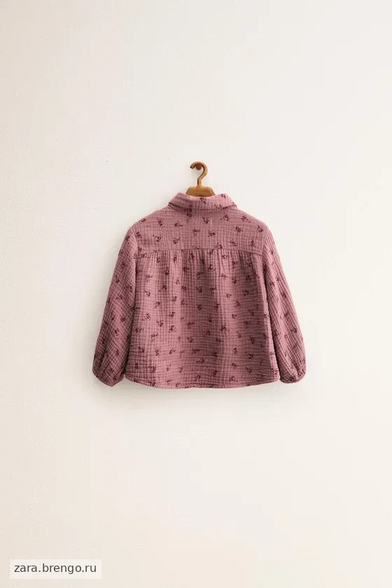 Zara «Timeless» - РУБАШКА С РЕЛЬЕФНЫМ ЦВЕТОЧНЫМ ПРИНТОМ