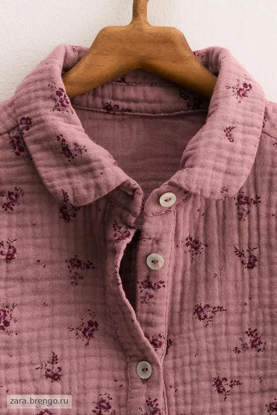 Zara «Timeless» - РУБАШКА С РЕЛЬЕФНЫМ ЦВЕТОЧНЫМ ПРИНТОМ