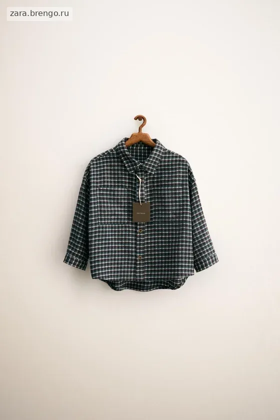 Zara «Timeless» - МЯГКАЯ РУБАШКА В КЛЕТКУ ВИШИ