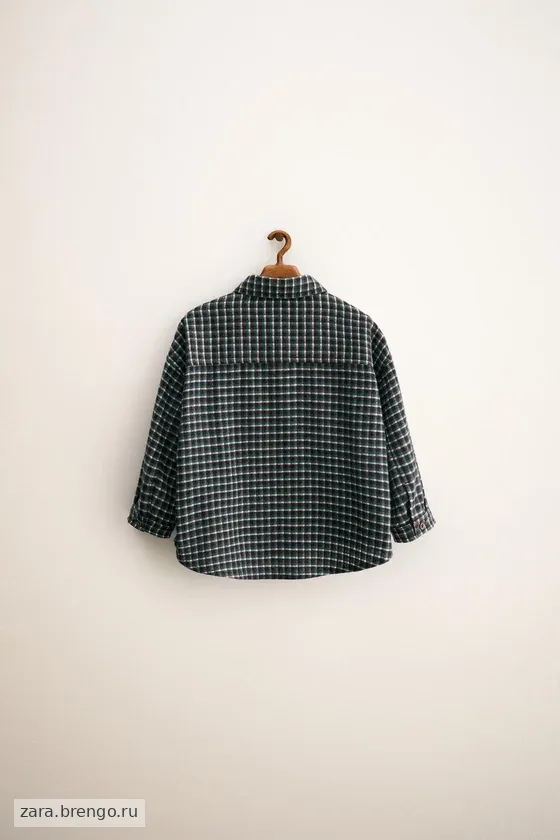 Zara «Timeless» - МЯГКАЯ РУБАШКА В КЛЕТКУ ВИШИ