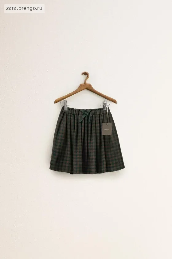 Zara «Timeless» — ЮБКА В КЛЕТКУ ИЗ СМЕСОВОЙ ШЕРСТИ