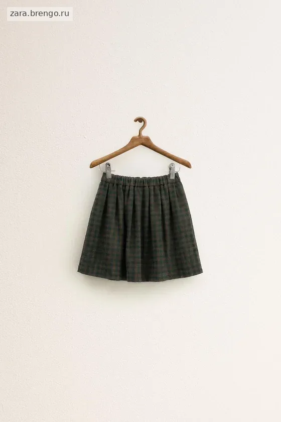 Zara «Timeless» — ЮБКА В КЛЕТКУ ИЗ СМЕСОВОЙ ШЕРСТИ