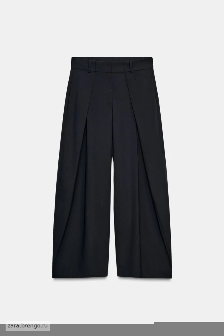 Широкие брюки Zara «ZW» с ластиком и защипами