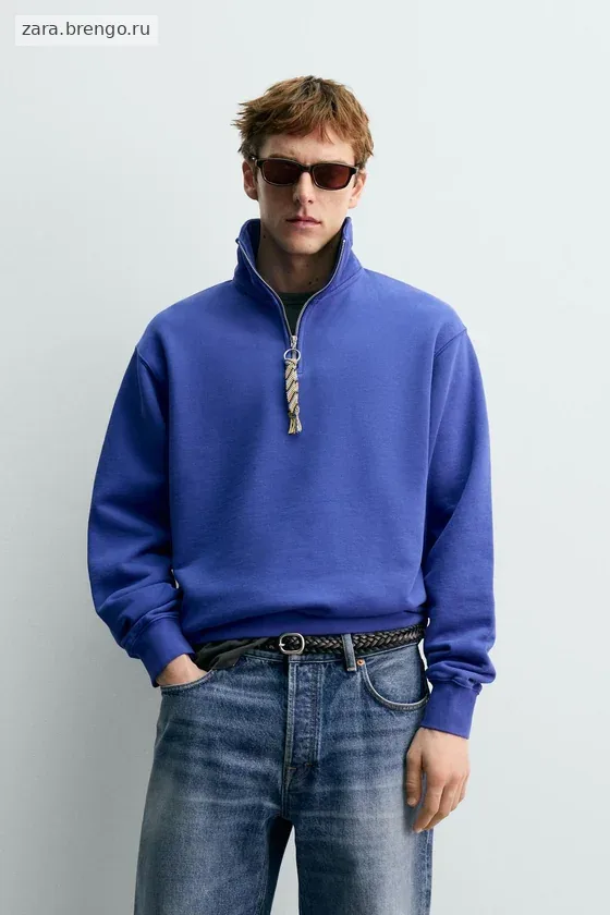 ТОЛСТОВКА С ВОРОТНИКОМ НА МОЛНИИ И ЛЕНТОЙ Zara «Aaron Levine»