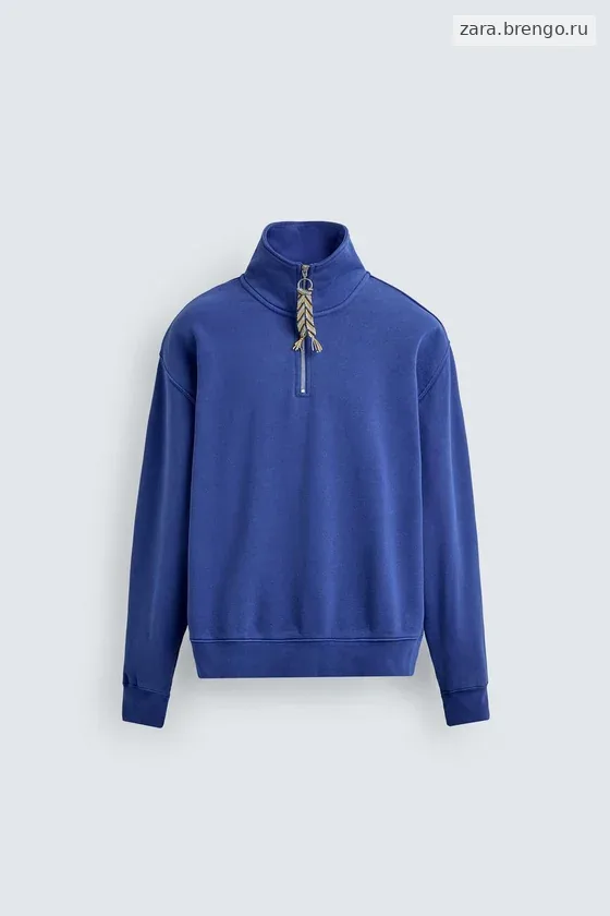 ТОЛСТОВКА С ВОРОТНИКОМ НА МОЛНИИ И ЛЕНТОЙ Zara «Aaron Levine»