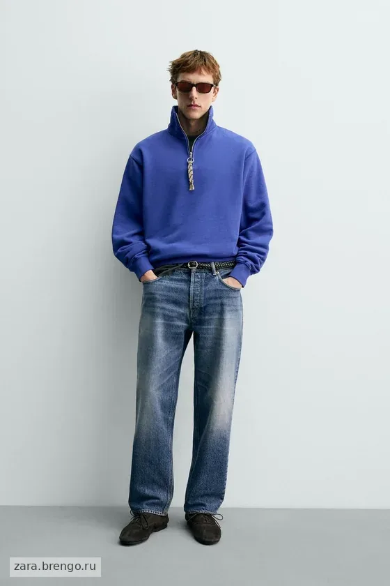 ТОЛСТОВКА С ВОРОТНИКОМ НА МОЛНИИ И ЛЕНТОЙ Zara «Aaron Levine»