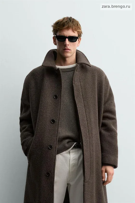ДВУБОРТНОЕ ПАЛЬТО ИЗ СМЕСОВОЙ ШЕРСТИ MANTECO® Zara «Aaron Levine»