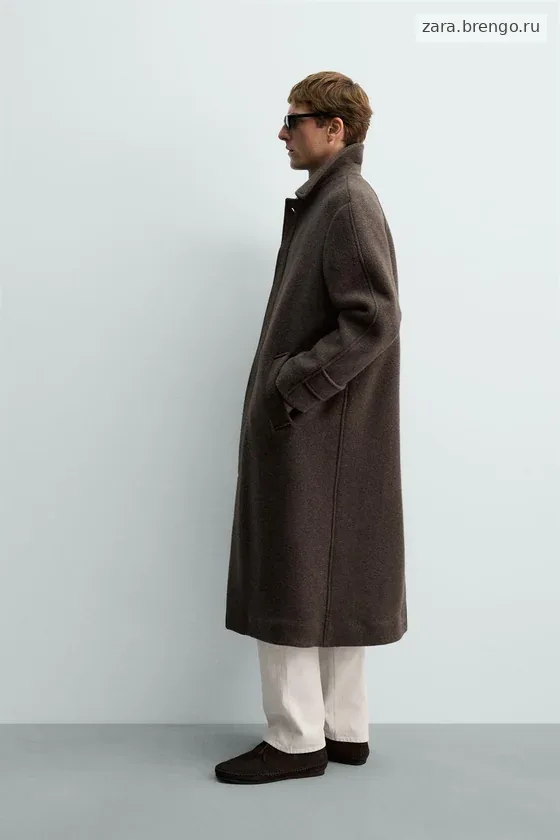 ДВУБОРТНОЕ ПАЛЬТО ИЗ СМЕСОВОЙ ШЕРСТИ MANTECO® Zara «Aaron Levine»