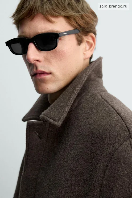 ДВУБОРТНОЕ ПАЛЬТО ИЗ СМЕСОВОЙ ШЕРСТИ MANTECO® Zara «Aaron Levine»