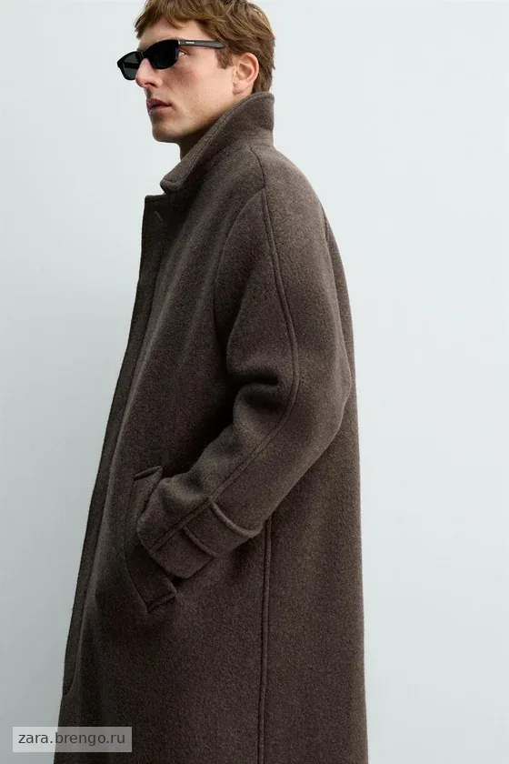 ДВУБОРТНОЕ ПАЛЬТО ИЗ СМЕСОВОЙ ШЕРСТИ MANTECO® Zara «Aaron Levine»