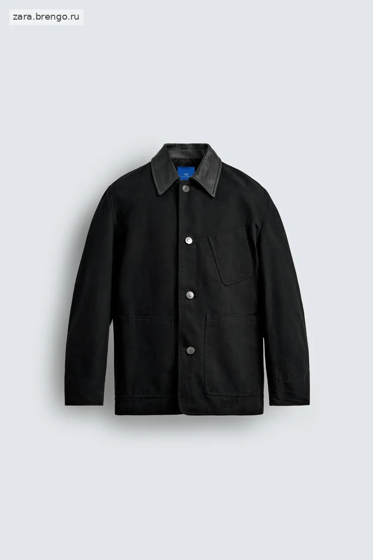 Куртка из комбинированной кожи эрон левин для zara