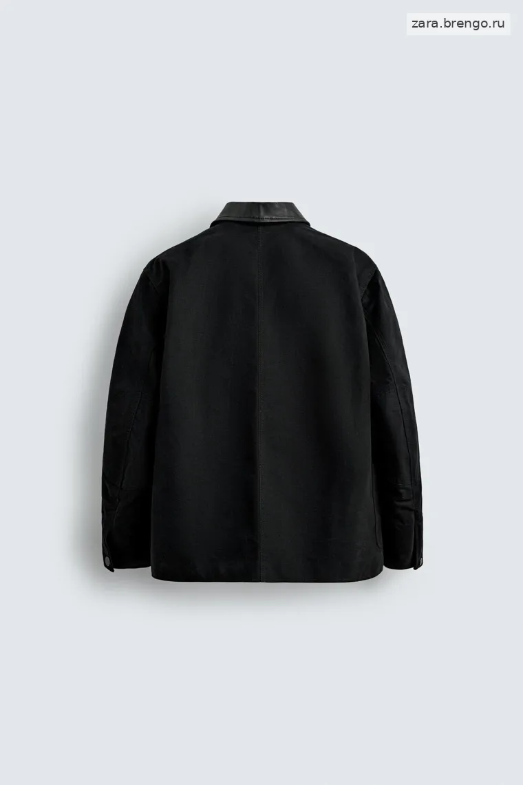 Куртка из комбинированной кожи эрон левин для zara