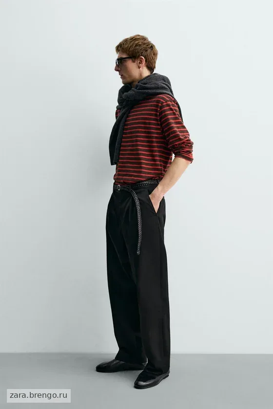 ЖАККАРДОВАЯ ФУТБОЛКА В ПОЛОСКУ Zara «Aaron Levine»