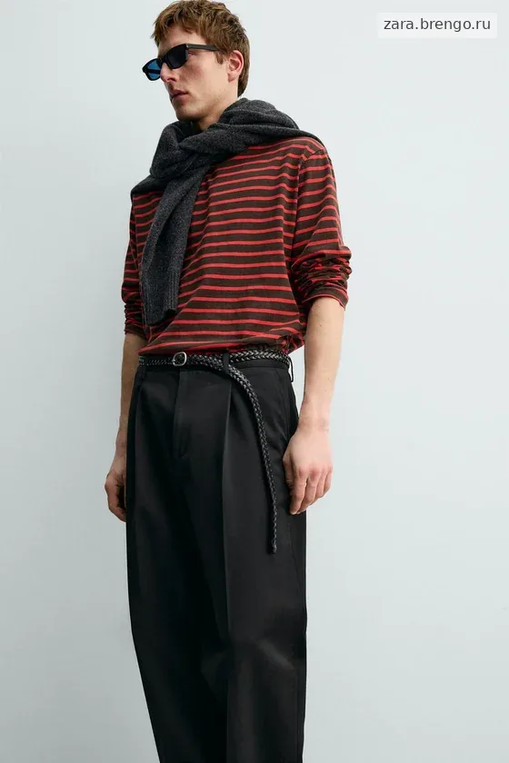 ЖАККАРДОВАЯ ФУТБОЛКА В ПОЛОСКУ Zara «Aaron Levine»