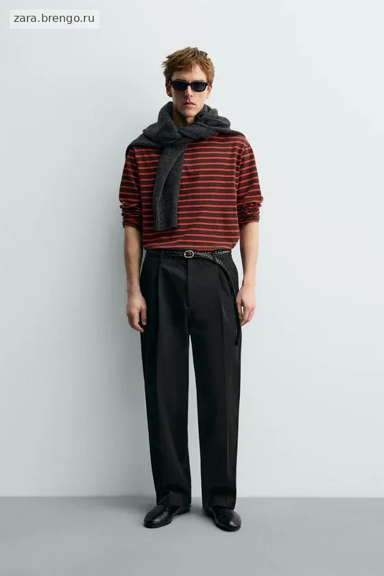 ЖАККАРДОВАЯ ФУТБОЛКА В ПОЛОСКУ Zara «Aaron Levine»