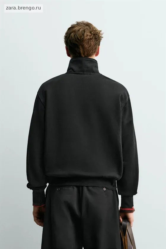 ТОЛСТОВКА С ВОРОТНИКОМ НА МОЛНИИ И ЛЕНТОЙ Zara «Aaron Levine»