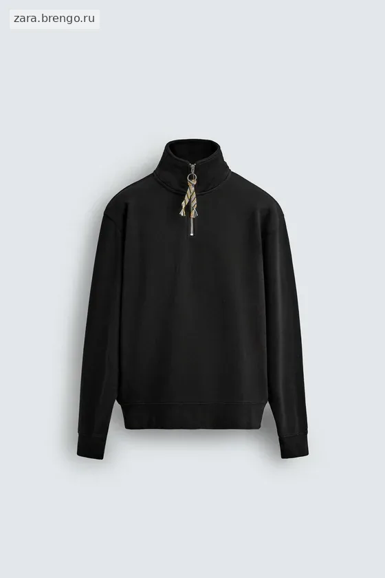 ТОЛСТОВКА С ВОРОТНИКОМ НА МОЛНИИ И ЛЕНТОЙ Zara «Aaron Levine»