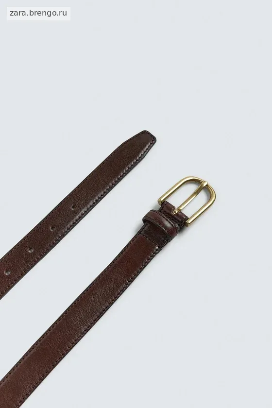 КОЖАНЫЙ РЕМЕНЬ С ДЕКОРАТИВНОЙ СТРОЧКОЙ Zara «Aaron Levine»