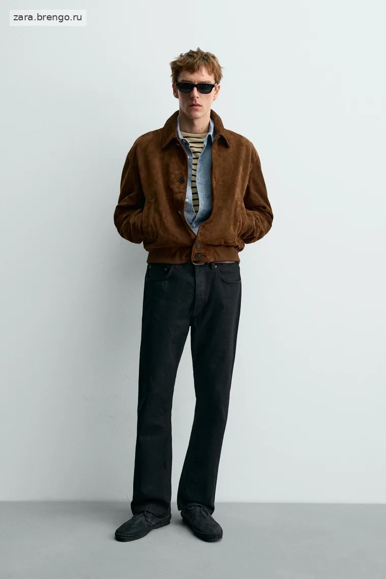 Укороченная куртка из замши Zara «Aaron Levine»