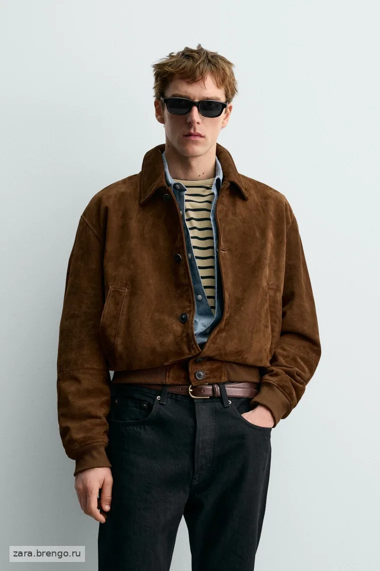 Укороченная куртка из замши Zara «Aaron Levine»