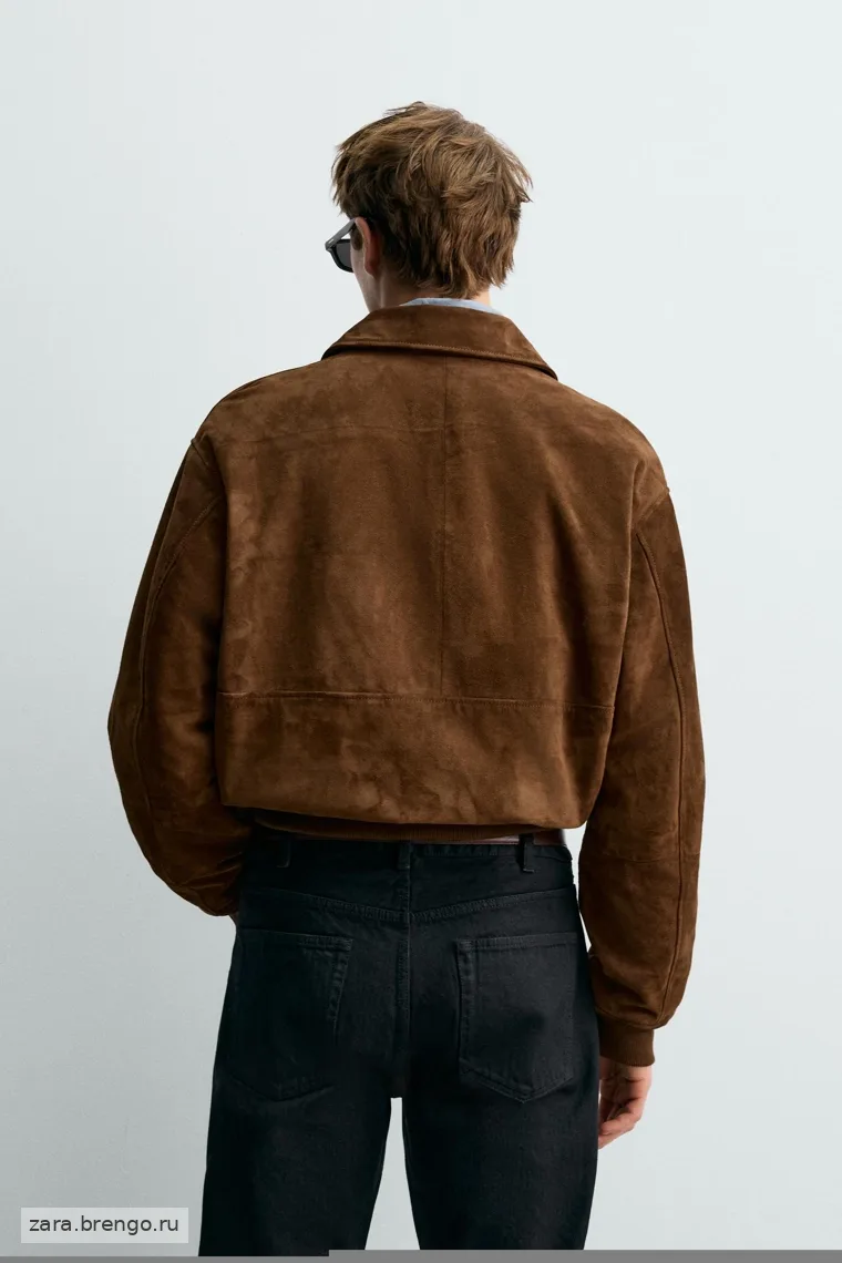 Укороченная куртка из замши Zara «Aaron Levine»