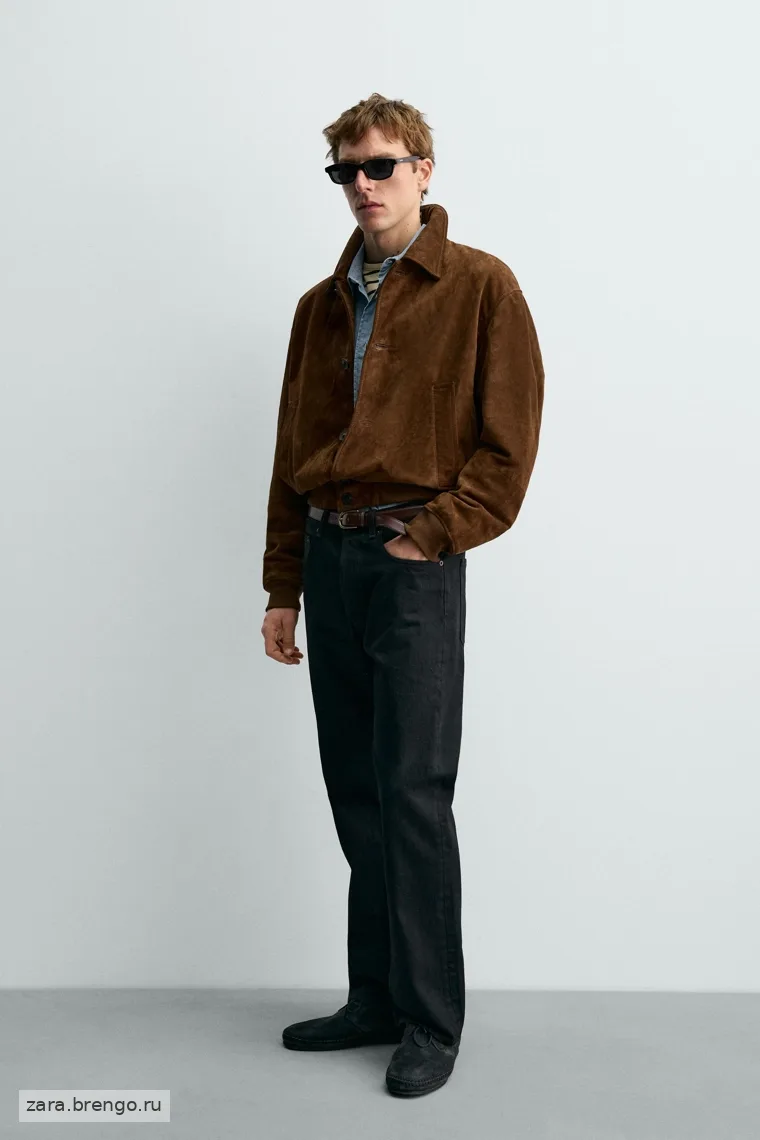 Укороченная куртка из замши Zara «Aaron Levine»